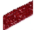 Cristal Triangular 4mm | Rojo Oscuro Traslucido