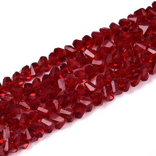 Cristal Triangular 4mm | Rojo Oscuro Traslucido