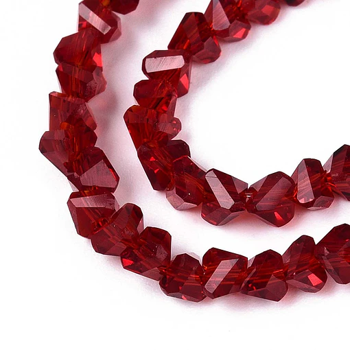 Cristal Triangular 4mm | Rojo Oscuro Traslucido