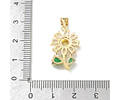 Colgante de Girasol con Circones | Baño de oro 18k
