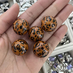 Pelotas Animal Print Acrilico | 19.5mm