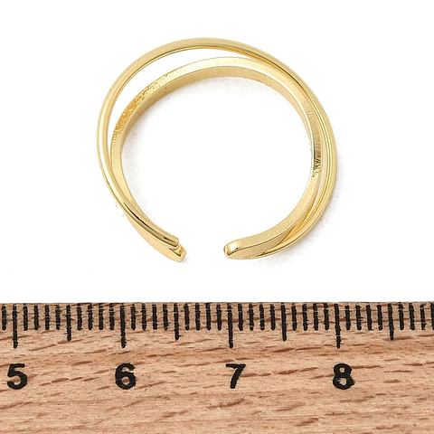 Anillo Ajustable Cruzado | Baño de oro 18k