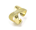 Anillo Ajustable Cruzado | Baño de oro 18k