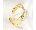 Anillo Ajustable Cruzado | Baño de oro 18k