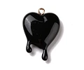 Colgante Corazón Resina | Negro
