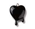Colgante Corazón Resina | Negro