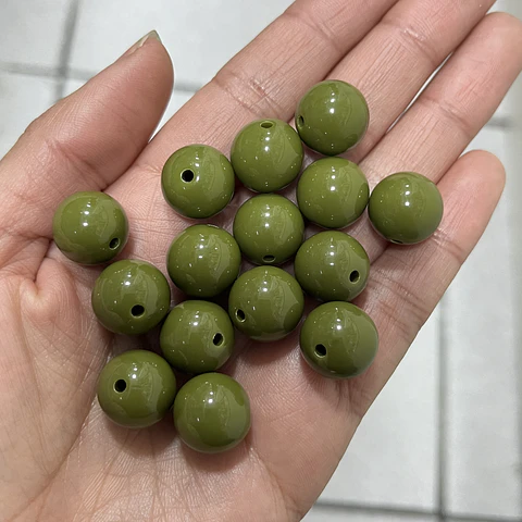 14mm Pelotas Acrílicas | Verde Oliva