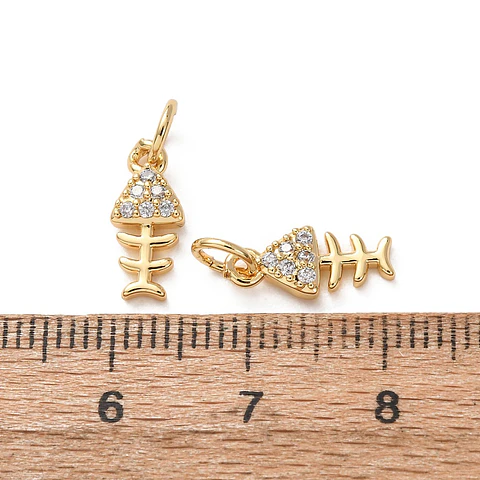 Espina pez | Baño de oro 18k
