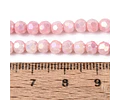 Cristal Redondo Facetado | Rosa 4mm