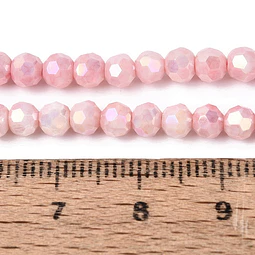  Cristal Redondo Facetado | Rosa 4mm