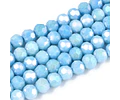 Cristal Redondo Facetado | Azul Cielo