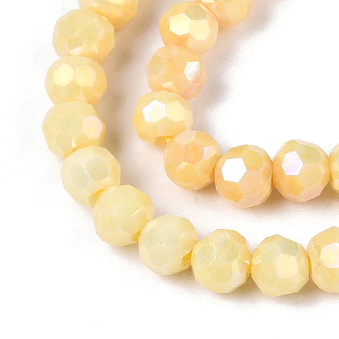 Cristal Redondo Facetado | Amarillo Champagne