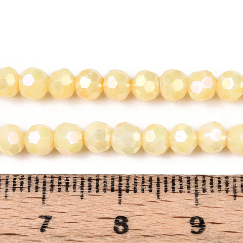 Cristal Redondo Facetado | Amarillo Champagne