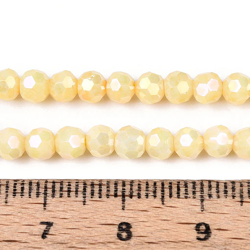 Cristal Redondo Facetado | Amarillo Champagne