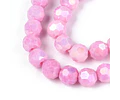 Cristal Redondo Facetado | Rosa Perla 4mm