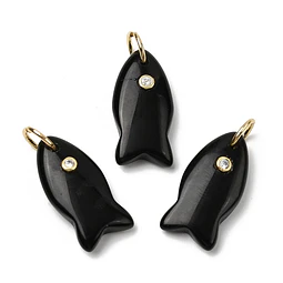  Colgante de Pez | Obsidiana