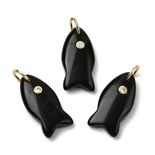 Colgante de Pez | Obsidiana