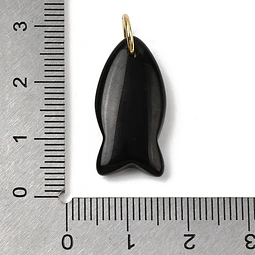  Colgante de Pez | Obsidiana