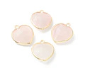 Colgante Corazón Facetado | Cuarzo Rosa