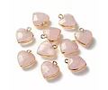 Colgante Corazón Facetado | Cuarzo Rosa