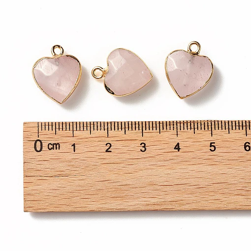 Colgante Corazón Facetado | Cuarzo Rosa