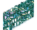Cristal Triangular 4mm | Cerceta Tornasol