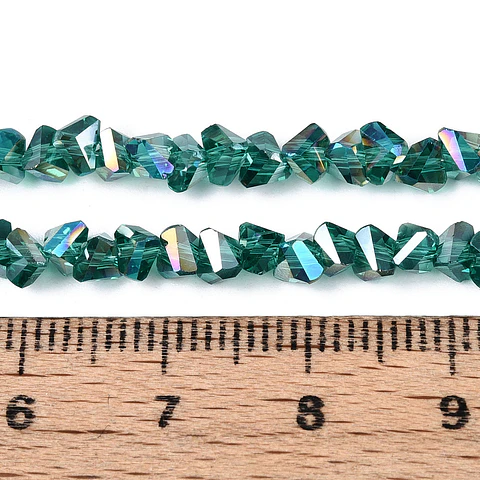Cristal Triangular 4mm | Cerceta Tornasol