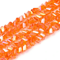  Cristal Triangular 4mm | Naranjo Tornasol