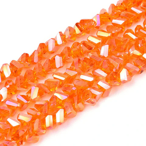 Cristal Triangular 4mm | Naranjo Tornasol