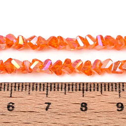  Cristal Triangular 4mm | Naranjo Tornasol