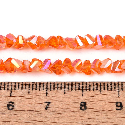 Cristal Triangular 4mm | Naranjo Tornasol