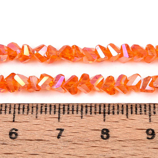 Cristal Triangular 4mm | Naranjo Tornasol