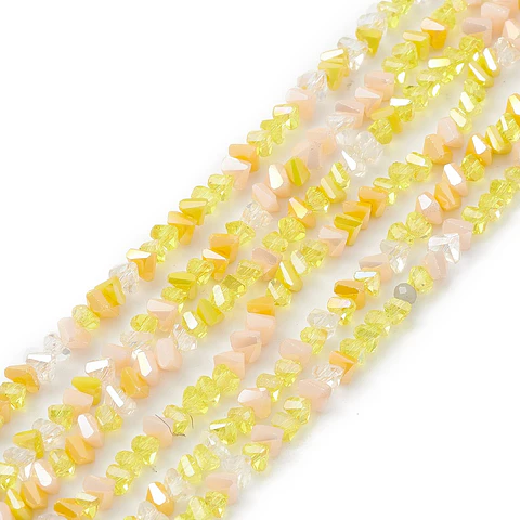 Cristal Triangular 4mm | Amarillo Matizado