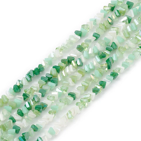 Cristal Triangular 4mm | Verde Matizado