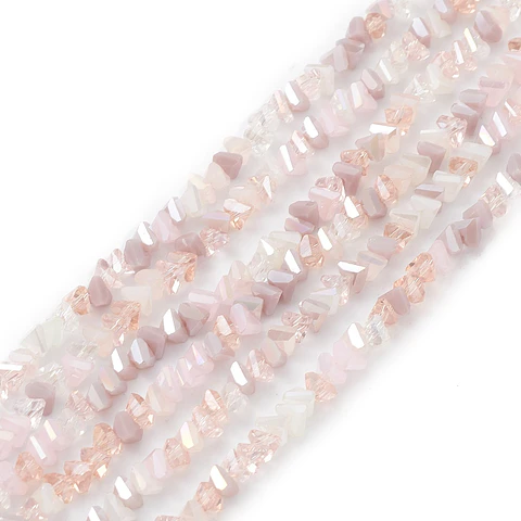 Cristal Triangular 4mm | Rosa Brumosa Matizado