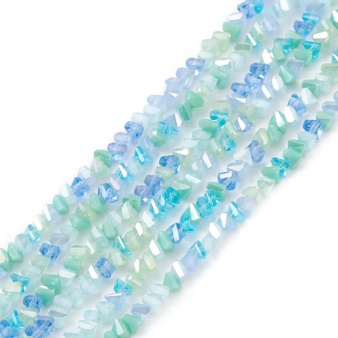 Cristal Triangular 4mm | Celeste Matizado