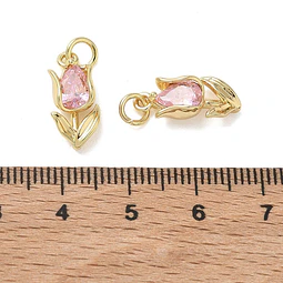  Colgante de Tulipan | Baño de oro 18k