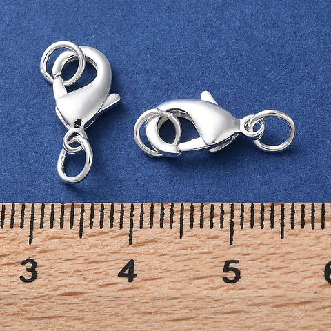 Mosqueton 12mm + argollas | Baño de Plata