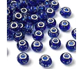 Separadores azules rondel hechos a mano