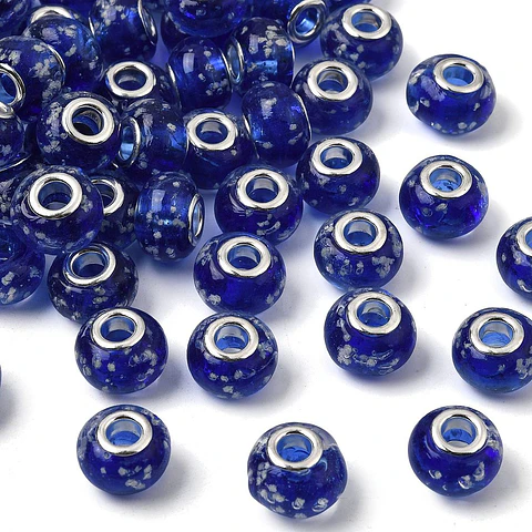 Separadores azules rondel hechos a mano