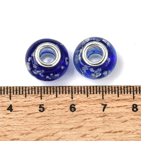Separadores azules rondel hechos a mano