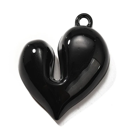 Colgante Corazón Acrílico | Negro