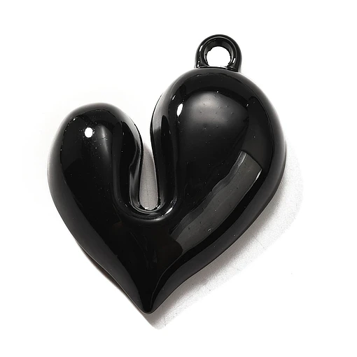 Colgante Corazón Acrílico | Negro