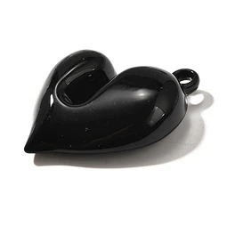  Colgante Corazón Acrílico | Negro