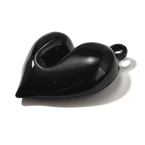 Colgante Corazón Acrílico | Negro