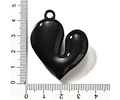 Colgante Corazón Acrílico | Negro