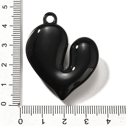 Colgante Corazón Acrílico | Negro