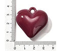 Colgante Corazón Acrilico | Burdeo