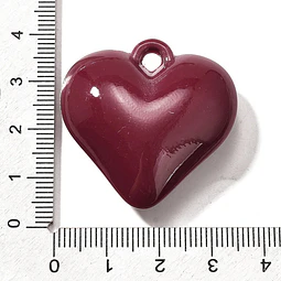  Colgante Corazón Acrilico | Burdeo