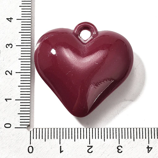 Colgante Corazón Acrilico | Burdeo